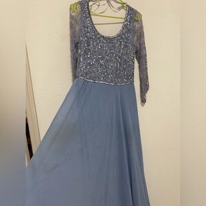 J Kara Sparkling Gray and Blue Women Dress